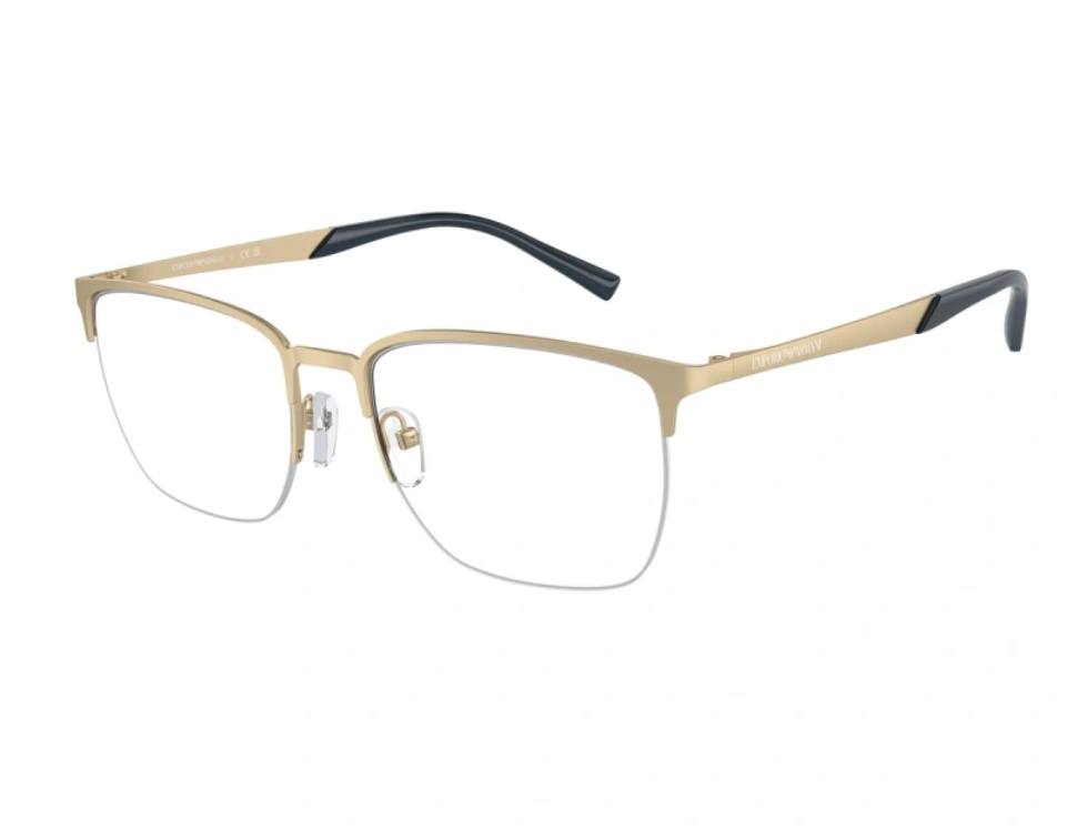 Emporio Armani Half Frame Plain Mirror In Gold