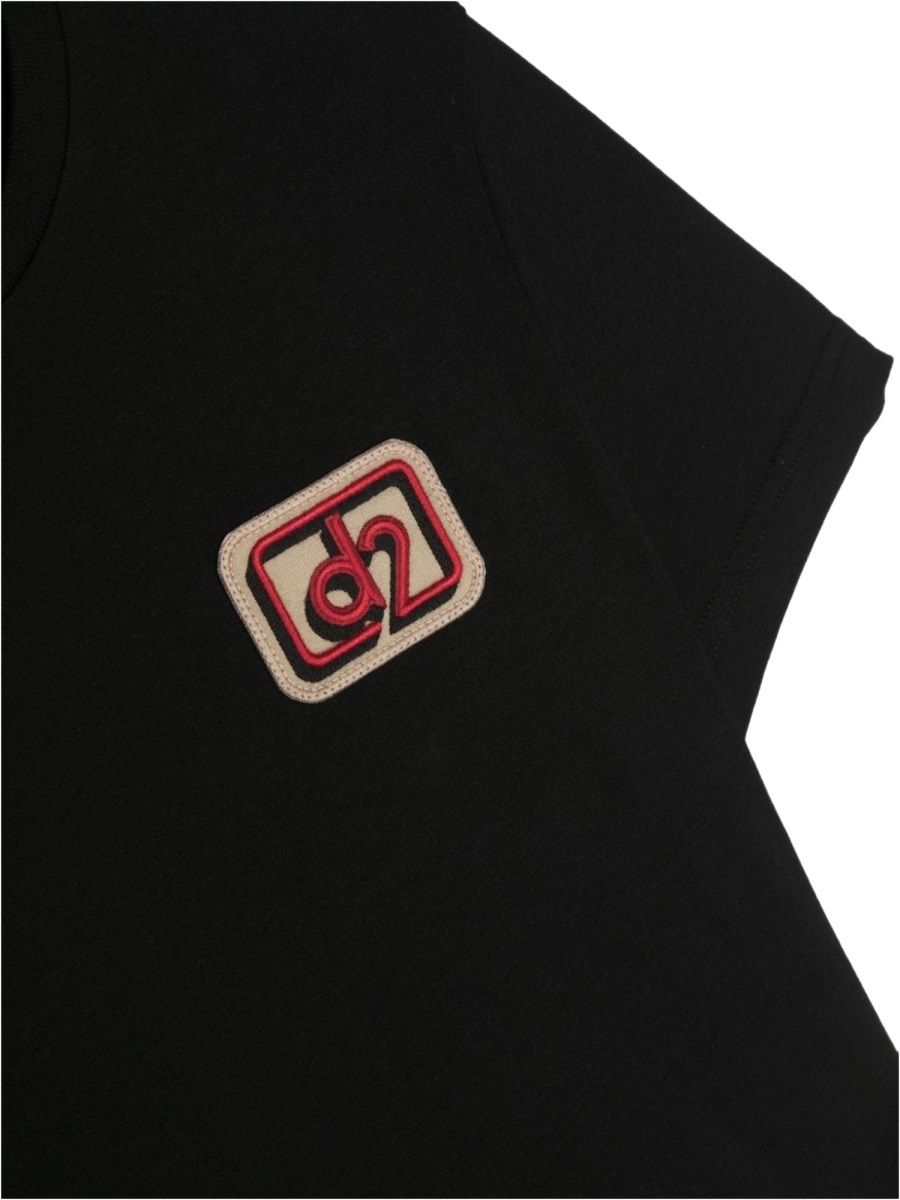 Dsquared2 Logo Patch T-shirt In Black
