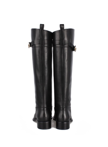 Ferragamo Logo Boots In Black