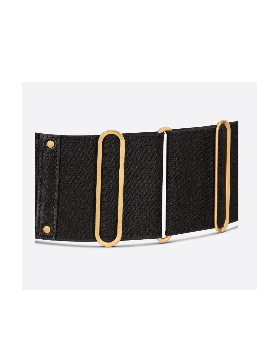 Dior Saddle Belt In Black