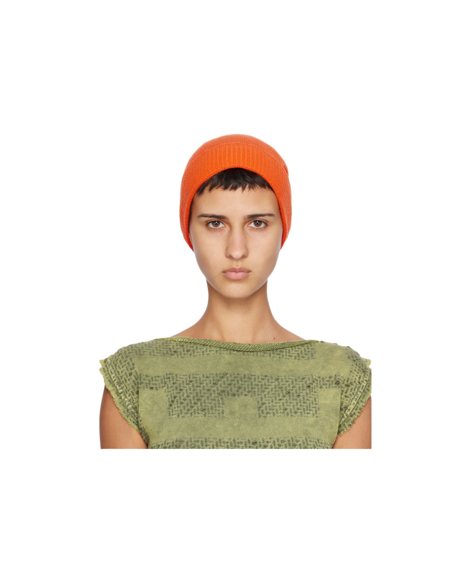 Diesel Orange K-rev Beanie In Nude
