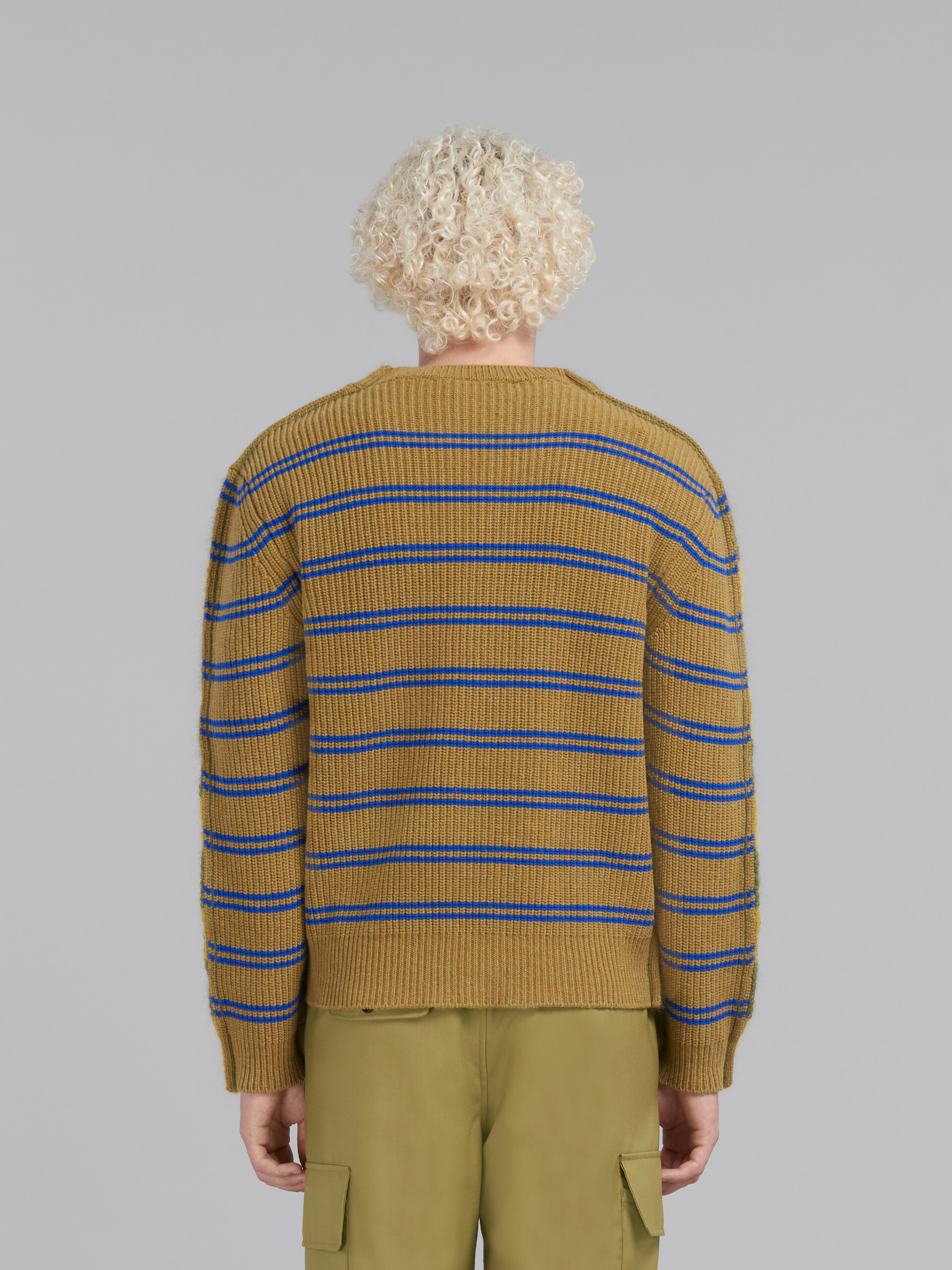 Marni Stripe-print Knit Jumper In Green