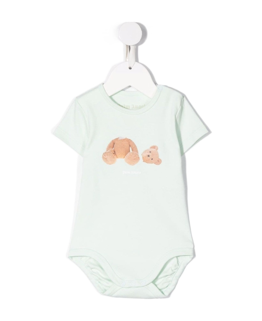 Palm Angels Teddy Bear-print Romper Set In White