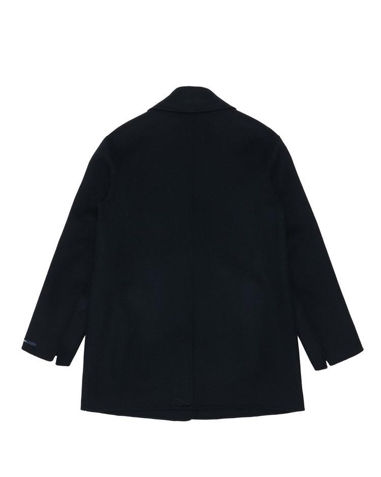 Max Mara Logo Details Coat In Black