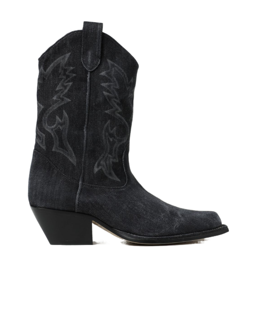 Shop Vic Matie Westy 50mm Denim Boots In Black