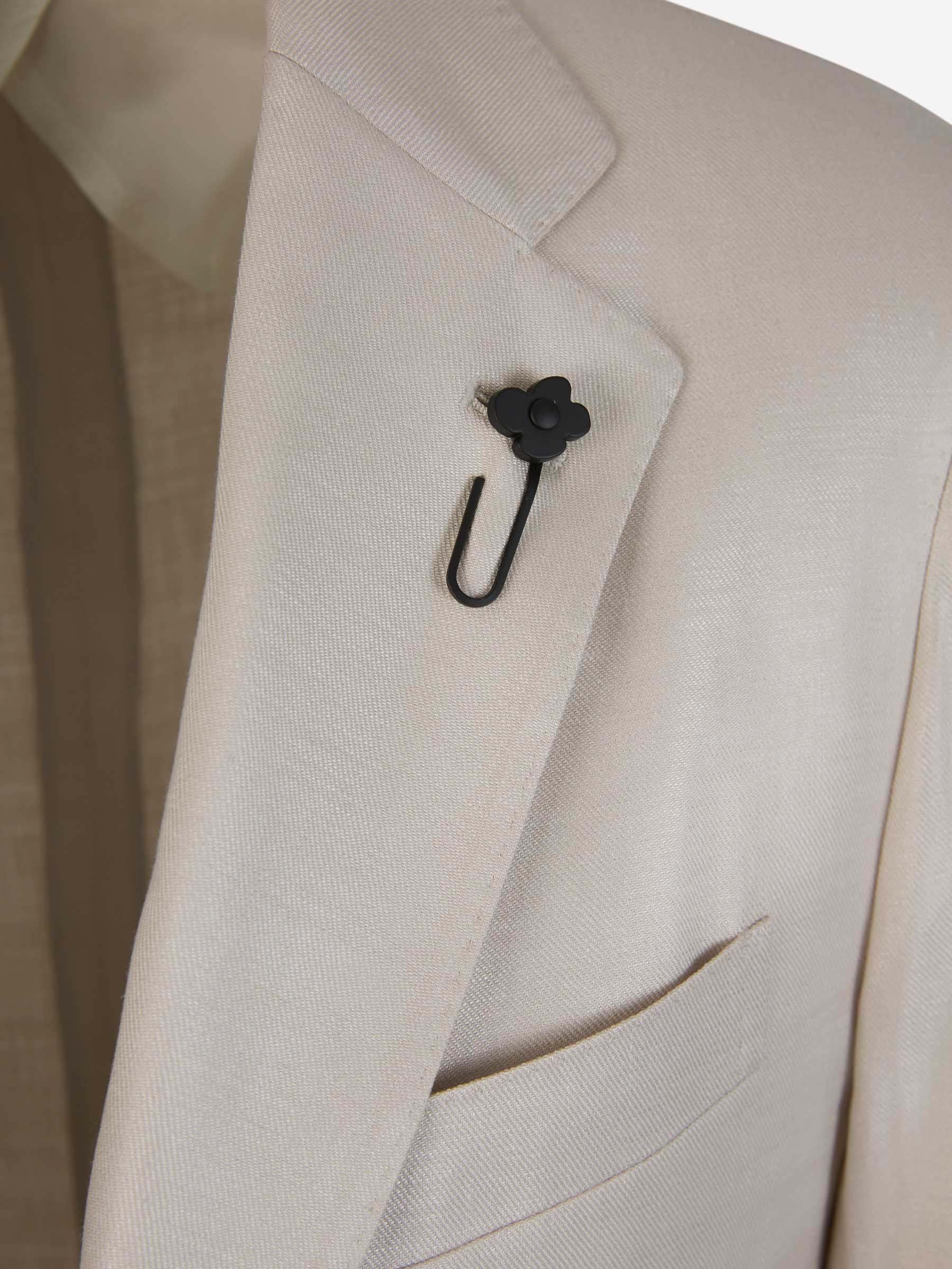 Lardini Linen And Viscose Blazer In Nude