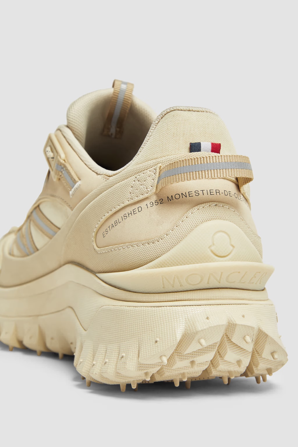 Moncler Beige Fabric Trailgrip Gtx Sneakers In Nude