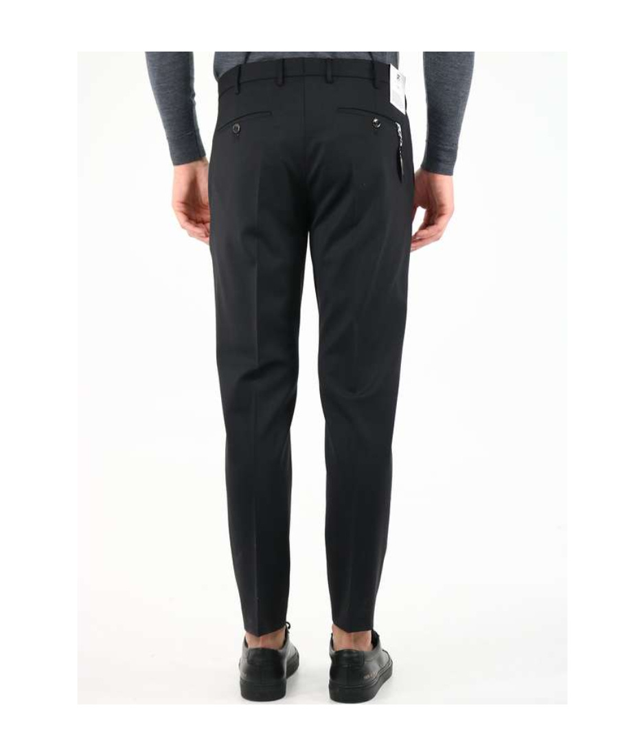 Pt Torino Cropped Tailored Trousers In Black