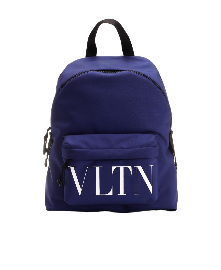 Valentino Logo-print Backpack In Blue