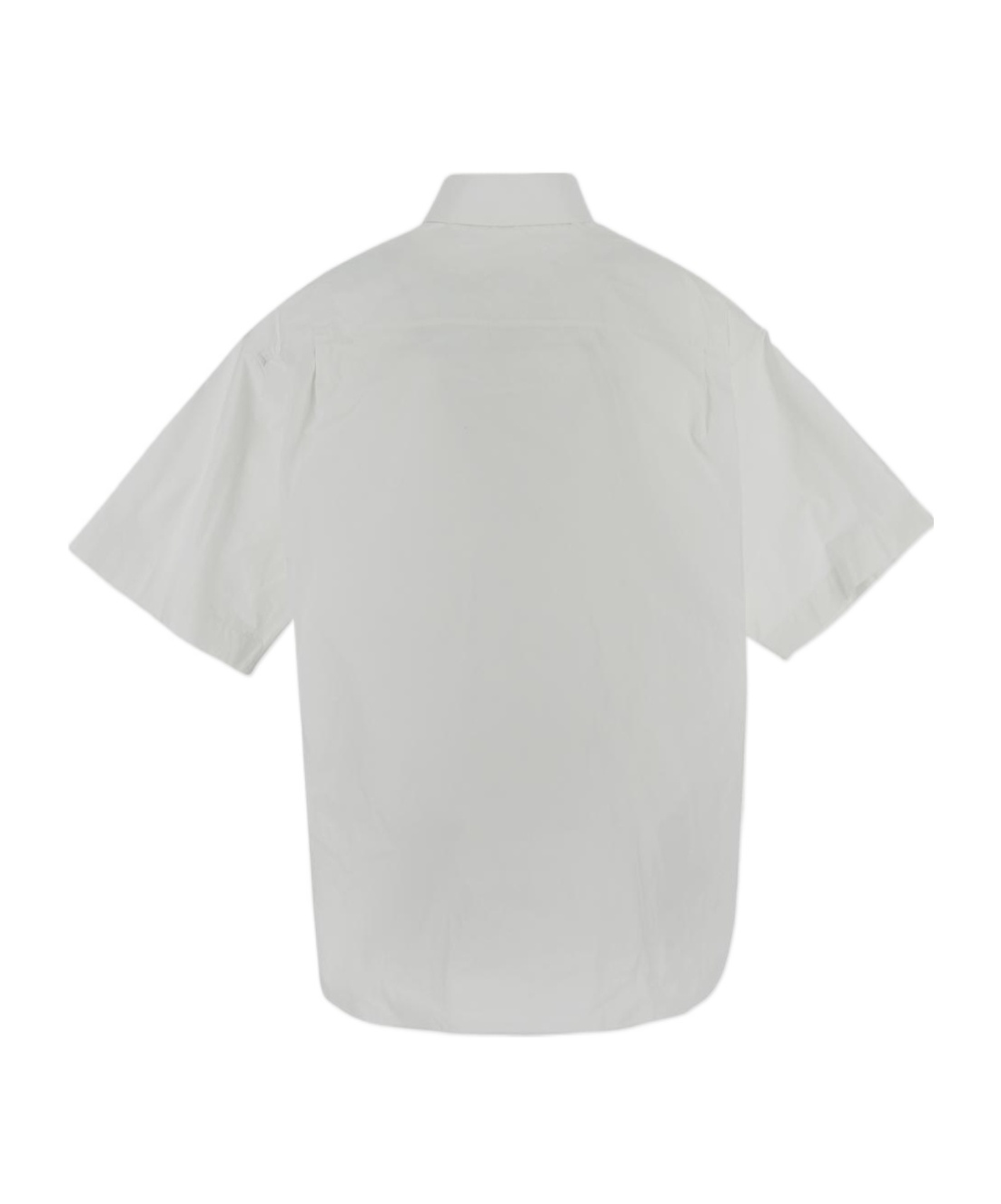 Maison Margiela Creased Poplin Fitted Shirt In White