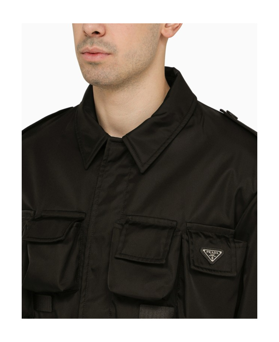 Prada Re-nylon Multi-pocket Jacket In Black