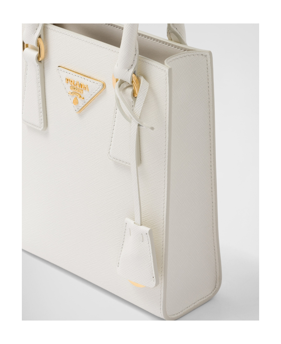 Prada Saffiano Leather Handbag In White