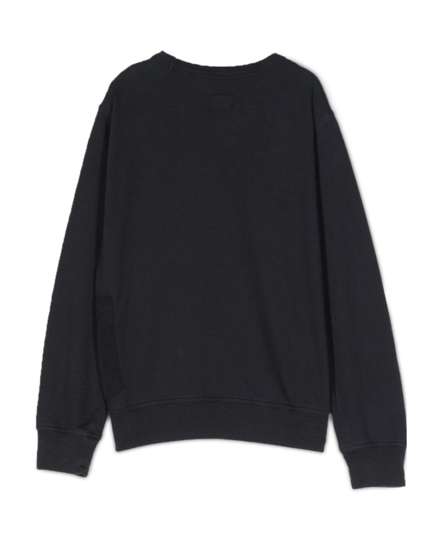 C.p. Company Logo-print Cotton Sweatshirt In Black