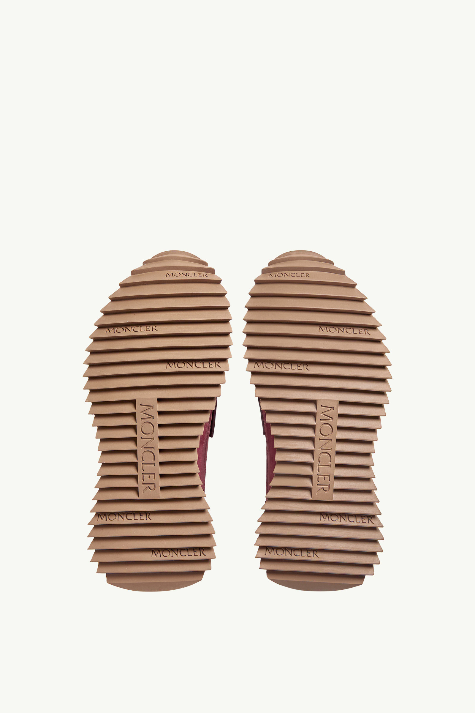 Moncler Pacey2 Suede And Nubuck Low-top Sneakers In Burgundy