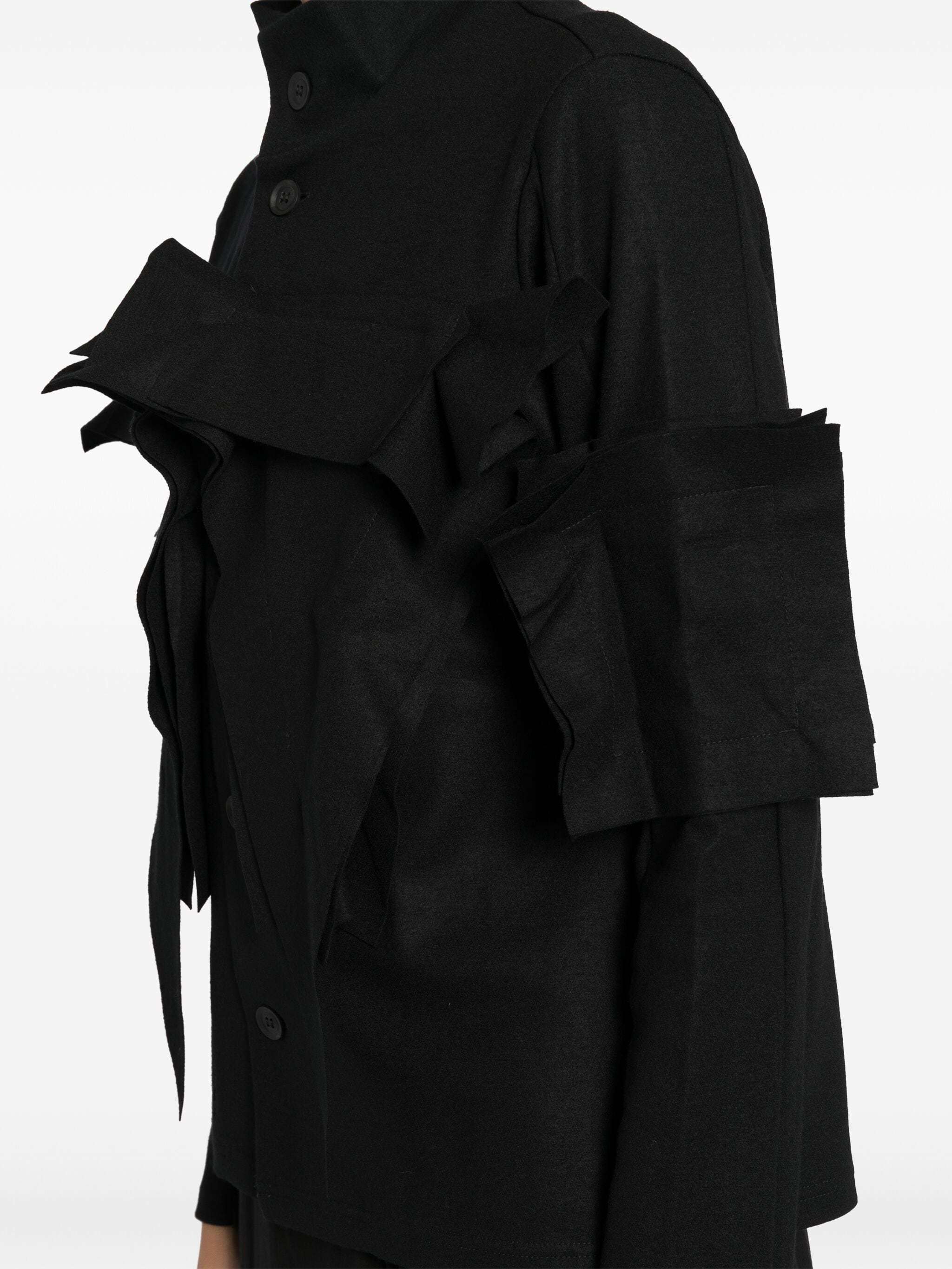 Yohji Yamamoto Three-dimensional Pattern Shirt In Black