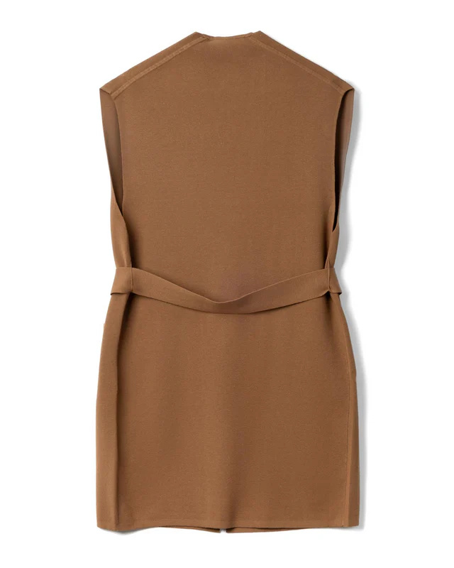 Max Mara V-neck Sleeveless Sweater In Brown