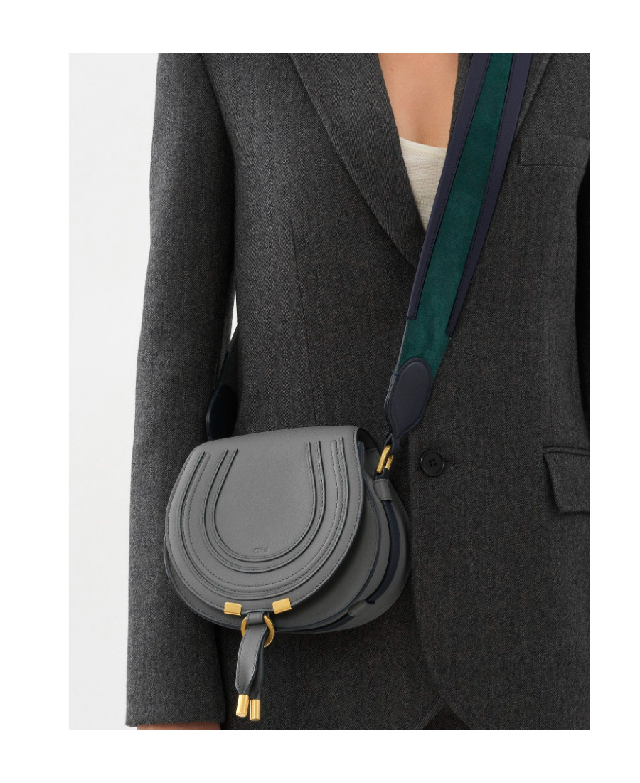 Chloé Shoulder-strap-detailing Shoulder Bag In Gray