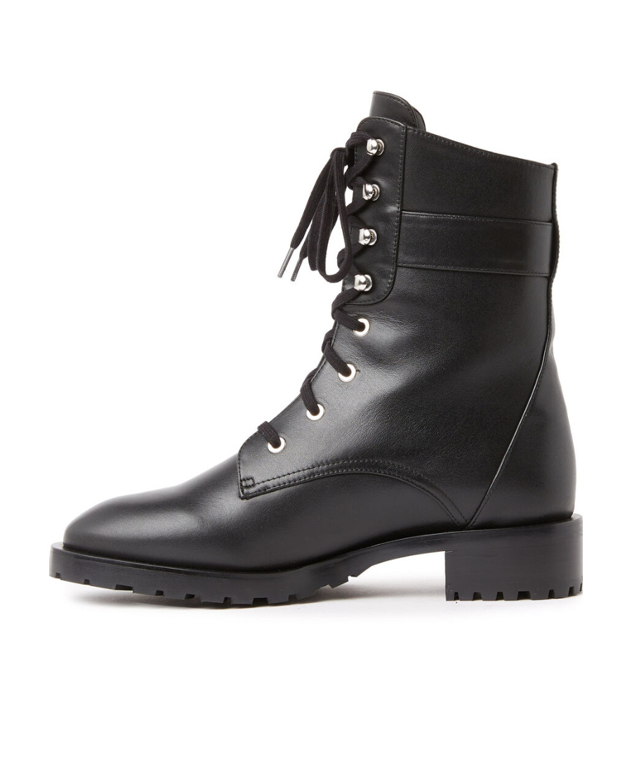 Stuart Weitzman Logo Flat Ankle Boots