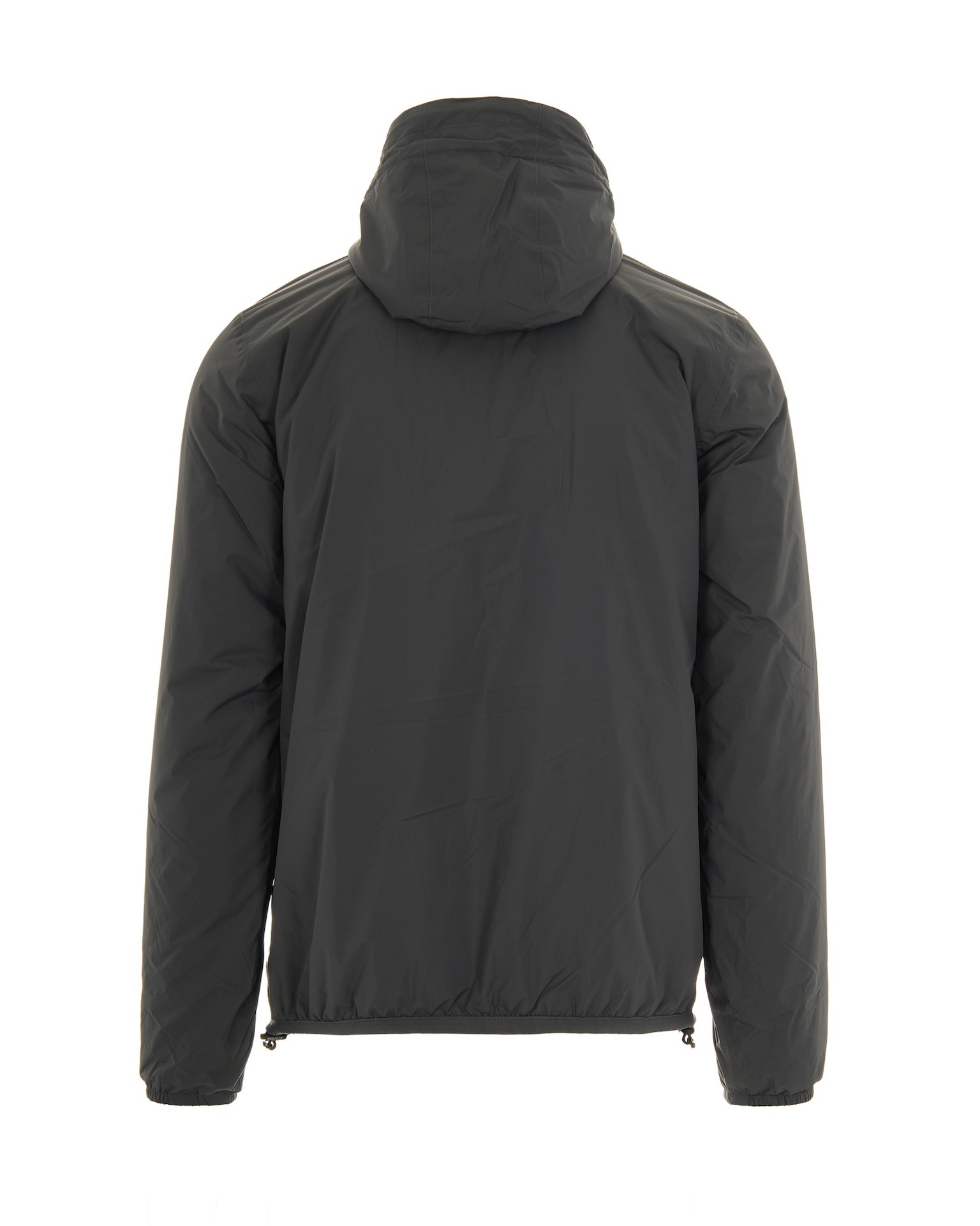 K-way Hooded Cotton Jacket In Black