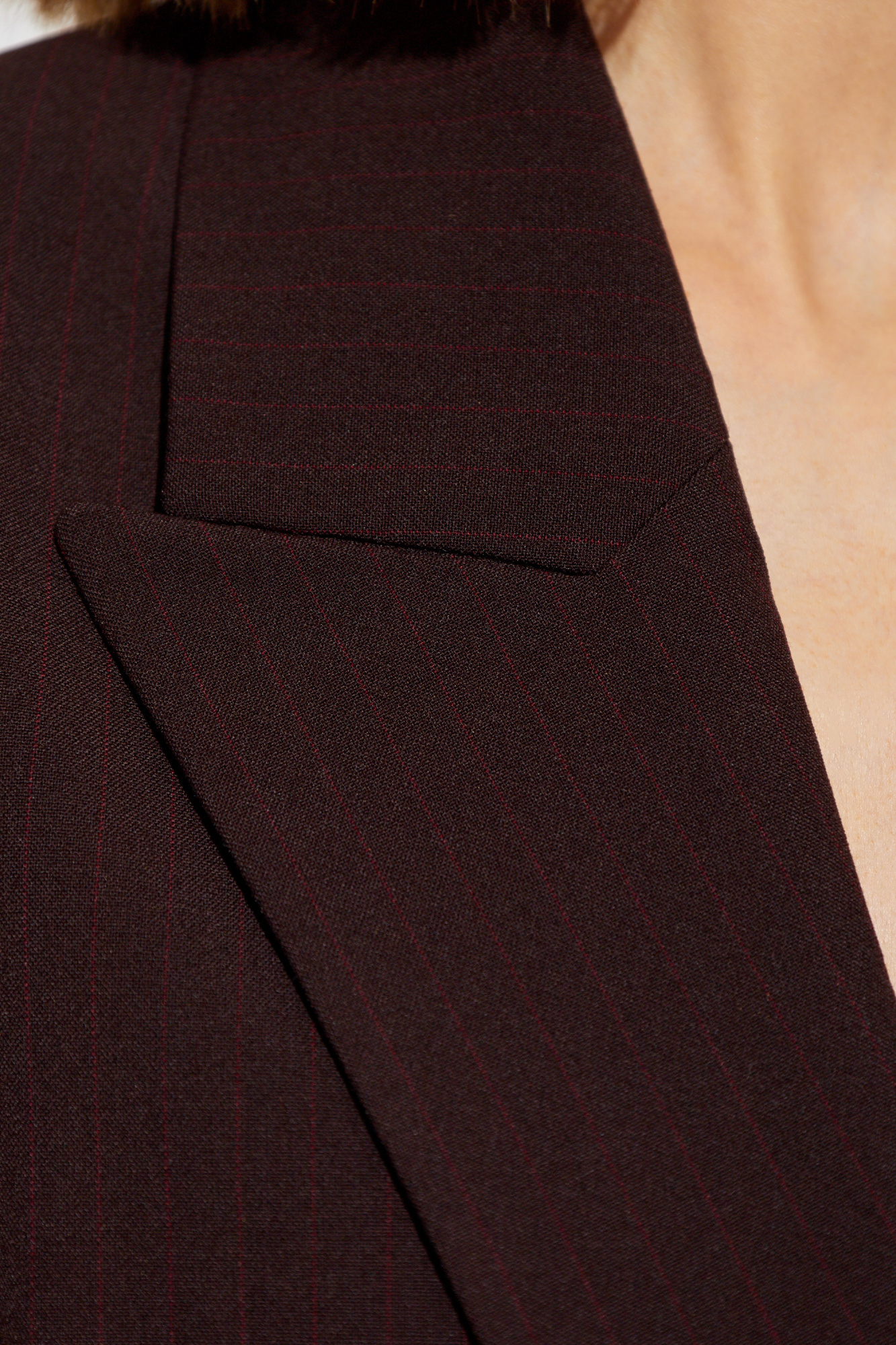Shop Aeron Blazer With Striped Pattern Design In Black