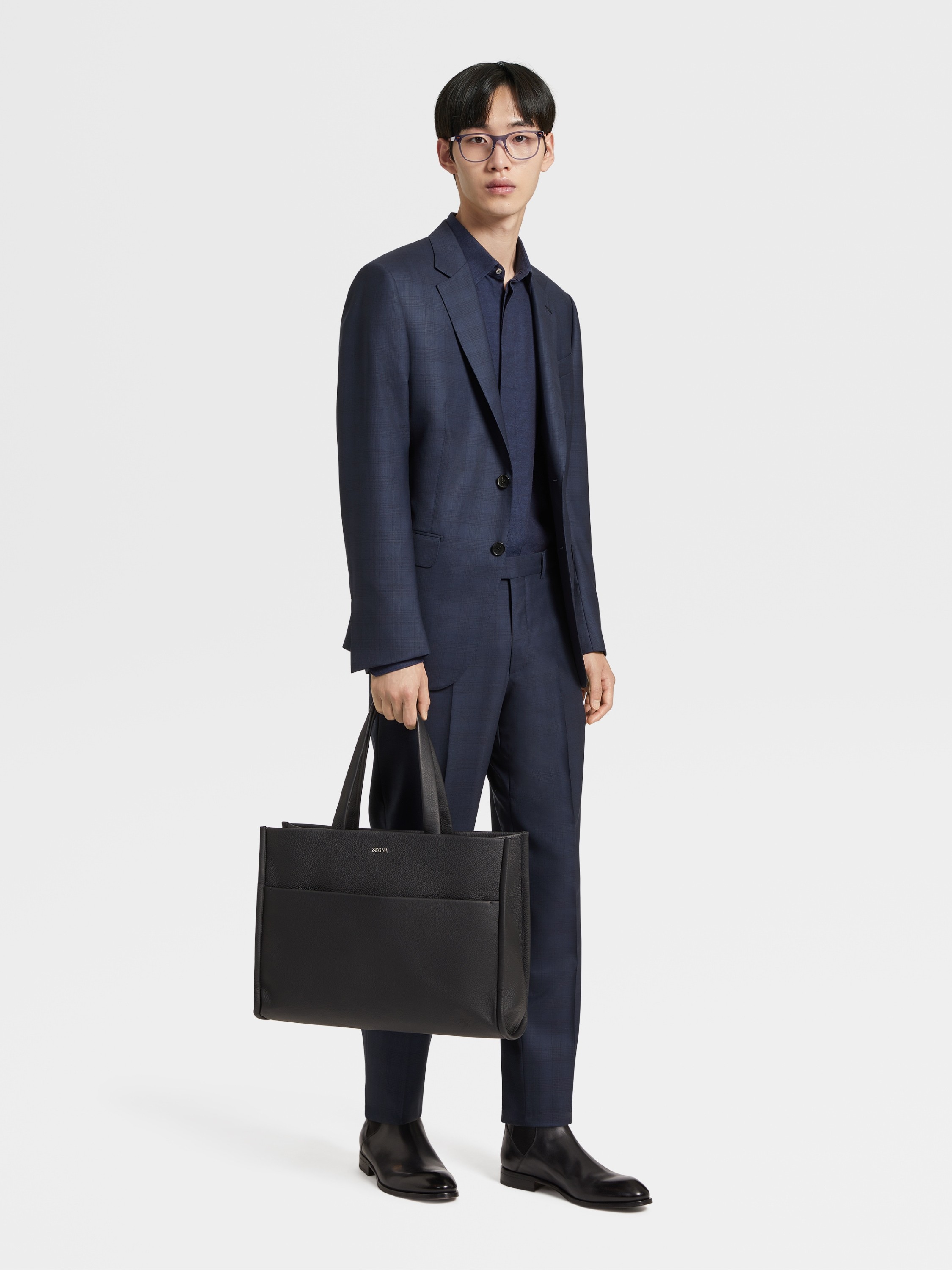 Zegna Centoventimila Single-breasted Wool Suit In Blue