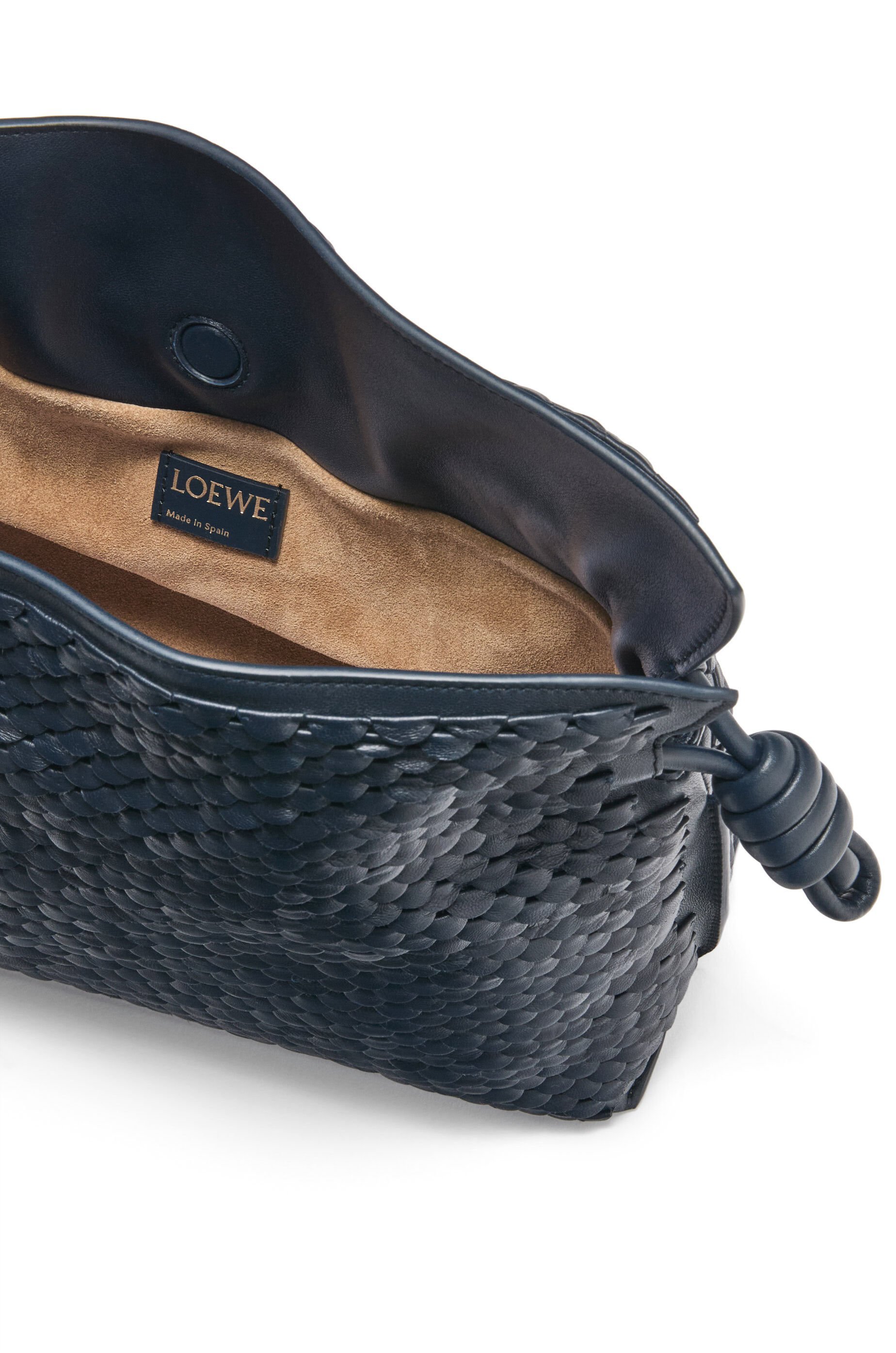 Loewe Mini Puzzle Leather Shoulder Bag In Black
