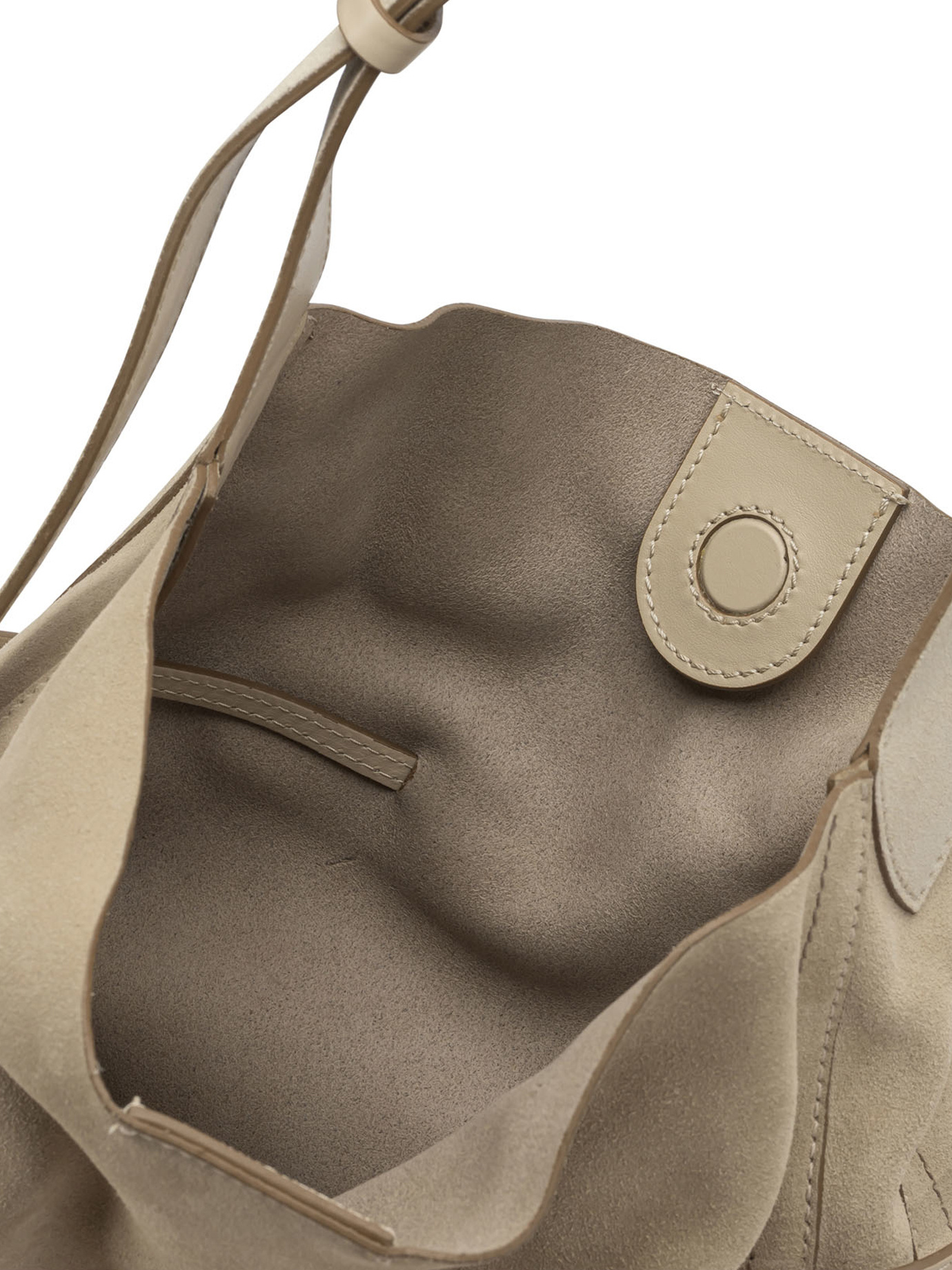 Gianni Chiarini Beige Suede Shoulder Bag In Blue