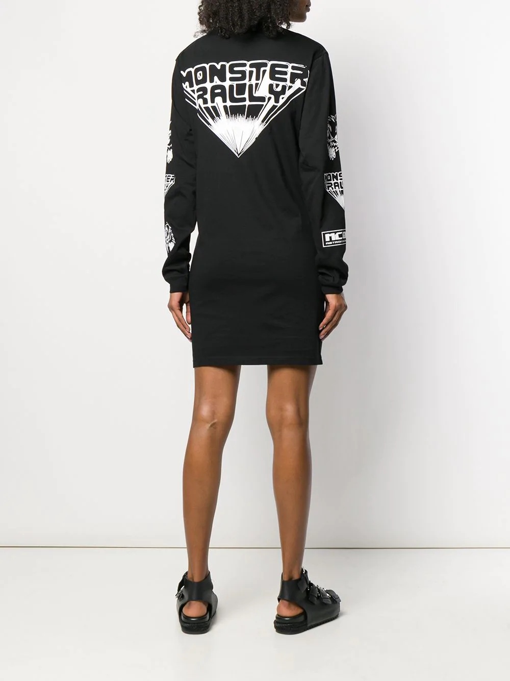 Mcq By Alexander Mcqueen Monster Pattern Printed Dress In Black