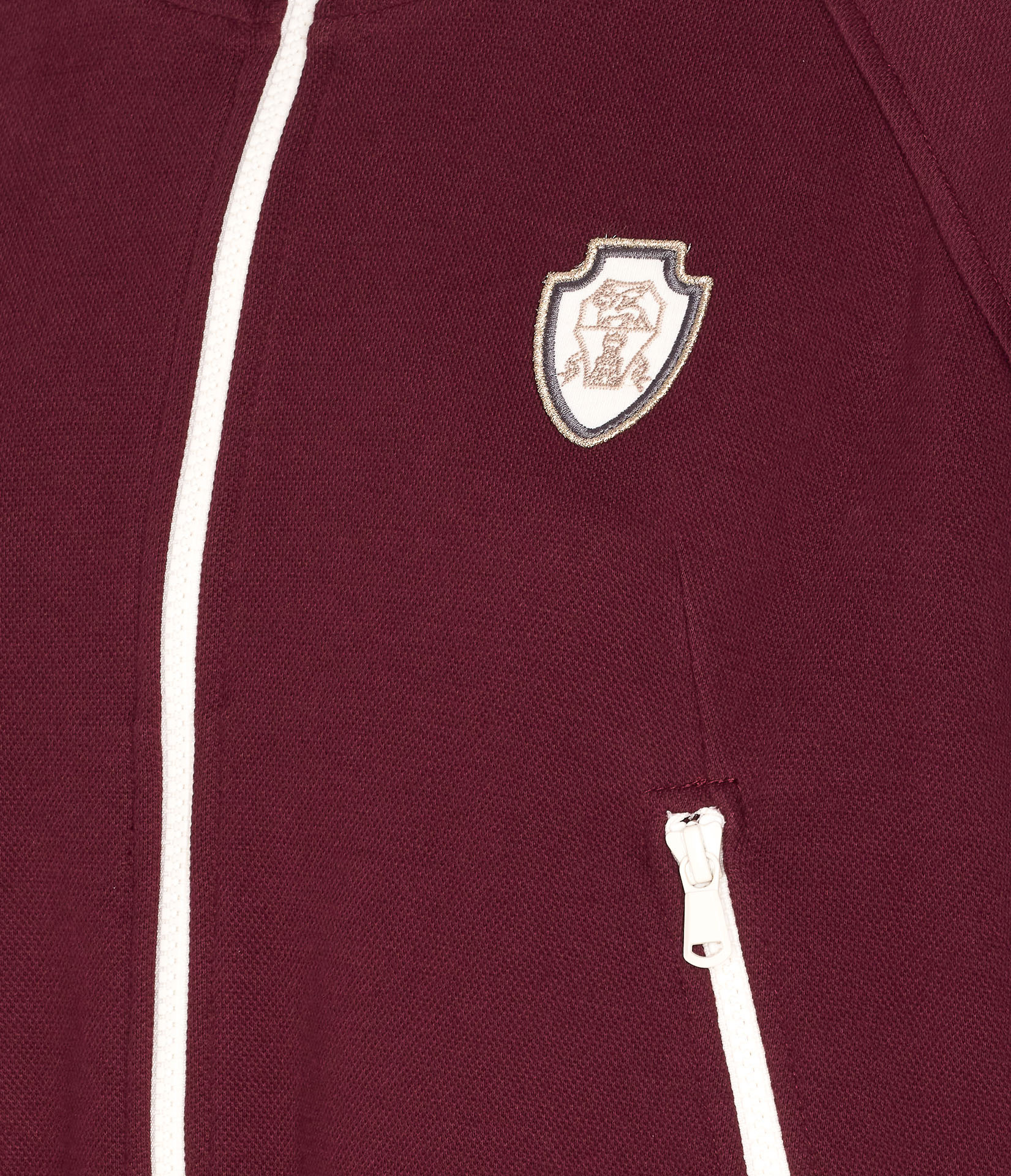 Brunello Cucinelli Zip Up Sweatshirt With Hood And Pockets In Burgundy