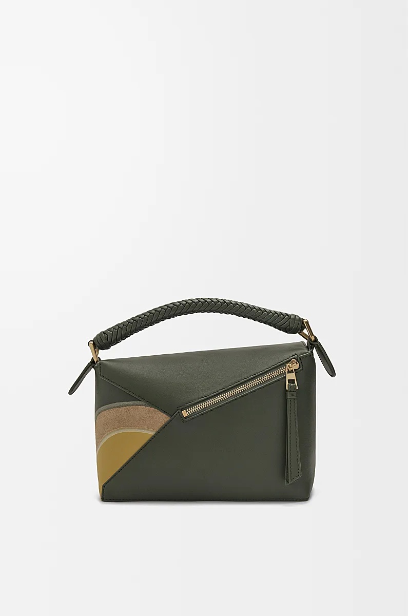 Loewe Small Leather Puzzle Edge Landscape Top-handle Bag
