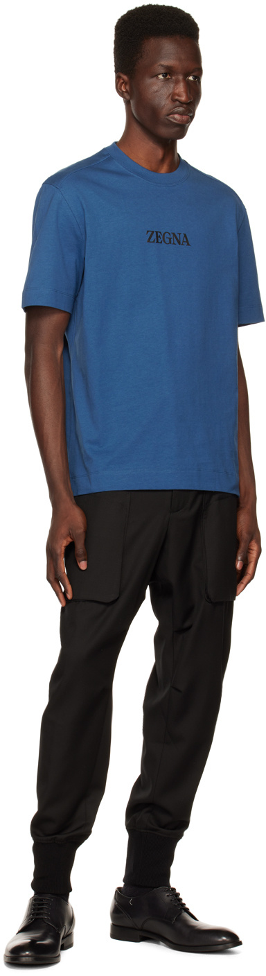Shop Zegna Round-necked T-shirt In Blue