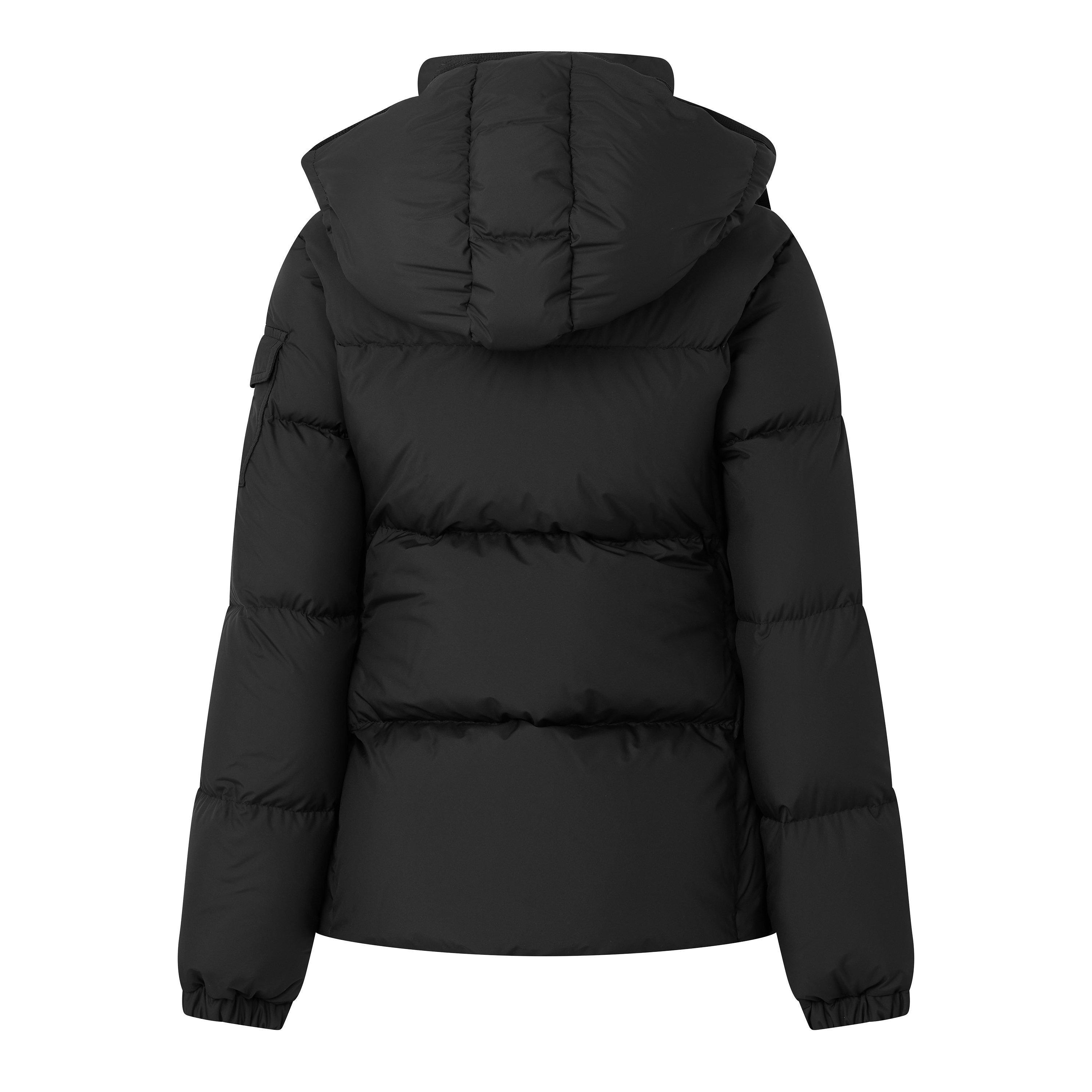 Moncler Hooded Down Jacket In Black