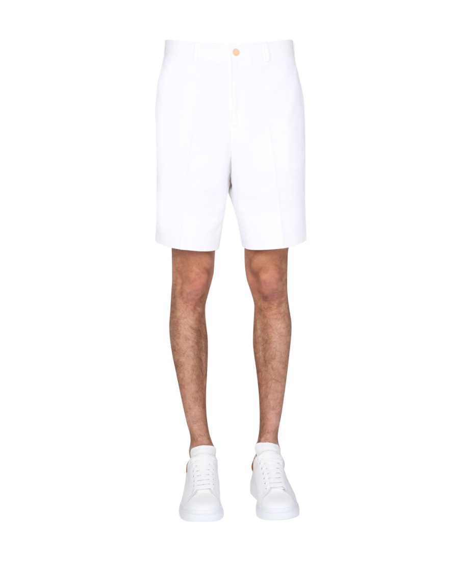 Alexander Mcqueen Tailored Bermudas In White