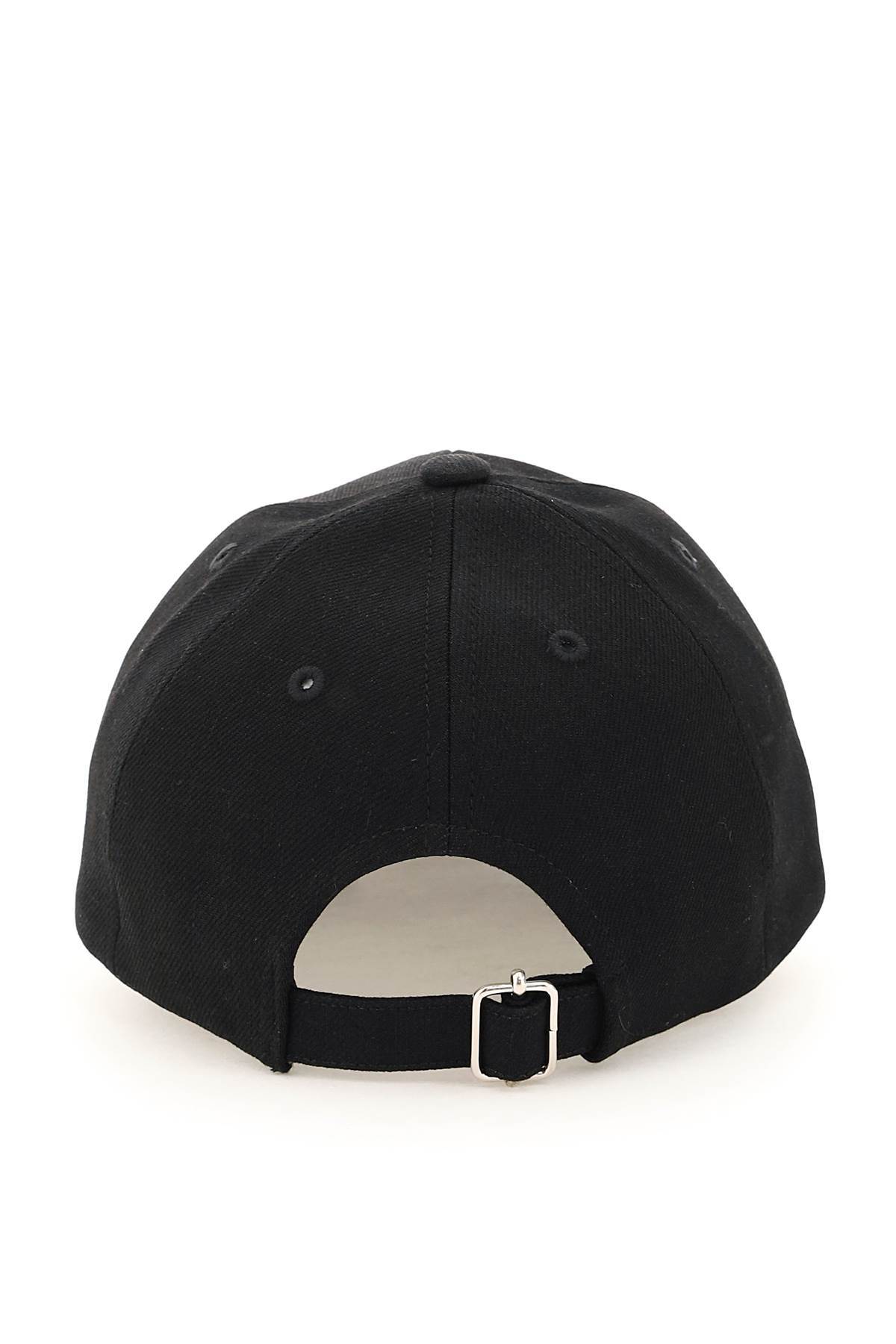 A.p.c. Casquette Charlie Logo-embroidered Canvas Cap In Black
