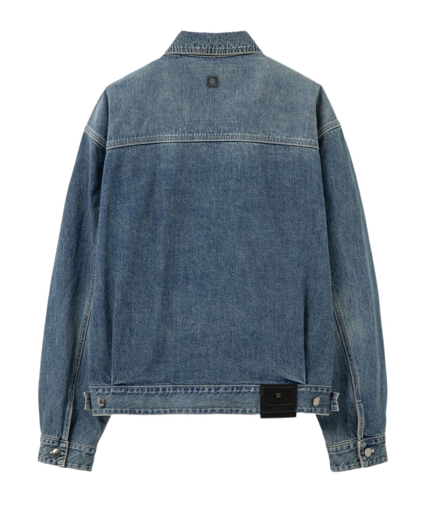 Wooyoungmi Long-sleeved Denim Coat In Blue