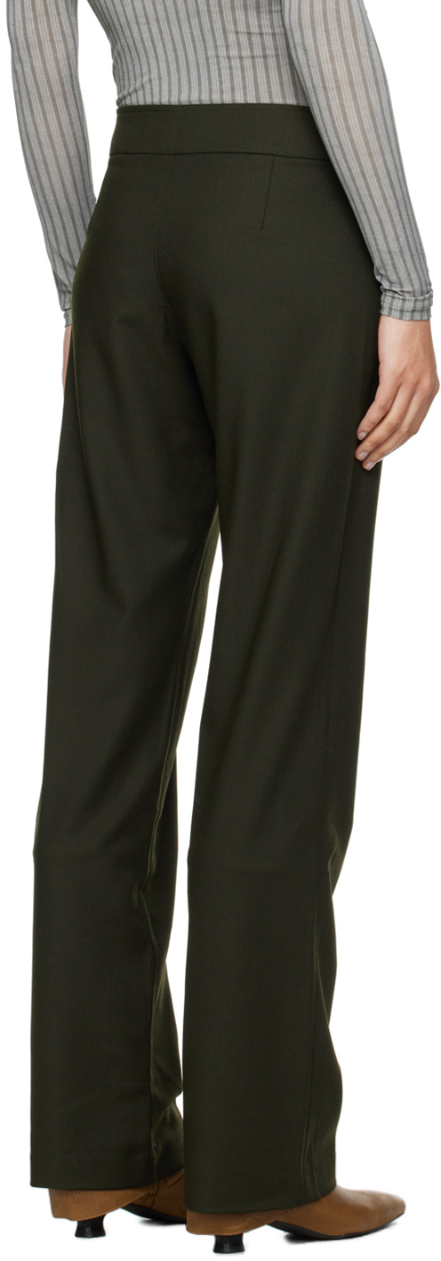 Shop Paloma Wool Khaki Baozi Trousers