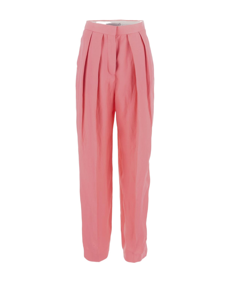 Stella Mccartney Pink Viscose Blend Wide-leg Pant In Pink