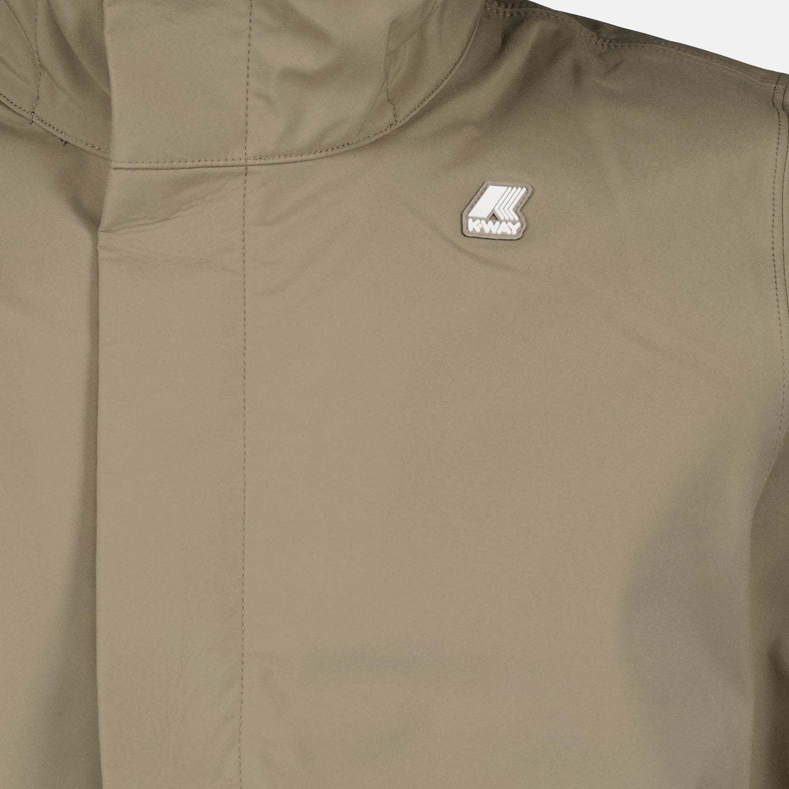 K-way Hooded Long-sleeved Coat In Gray