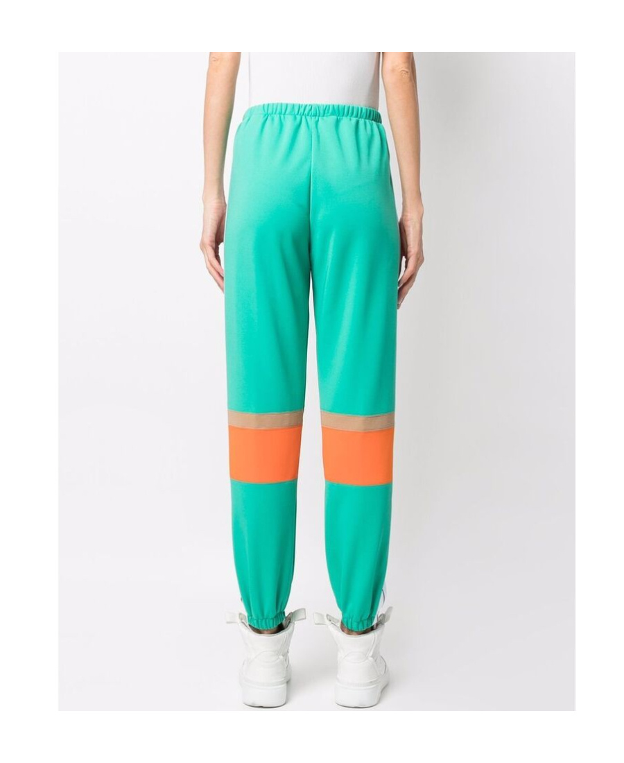Palm Angels Green & Orange Track Lounge Pants In Blue