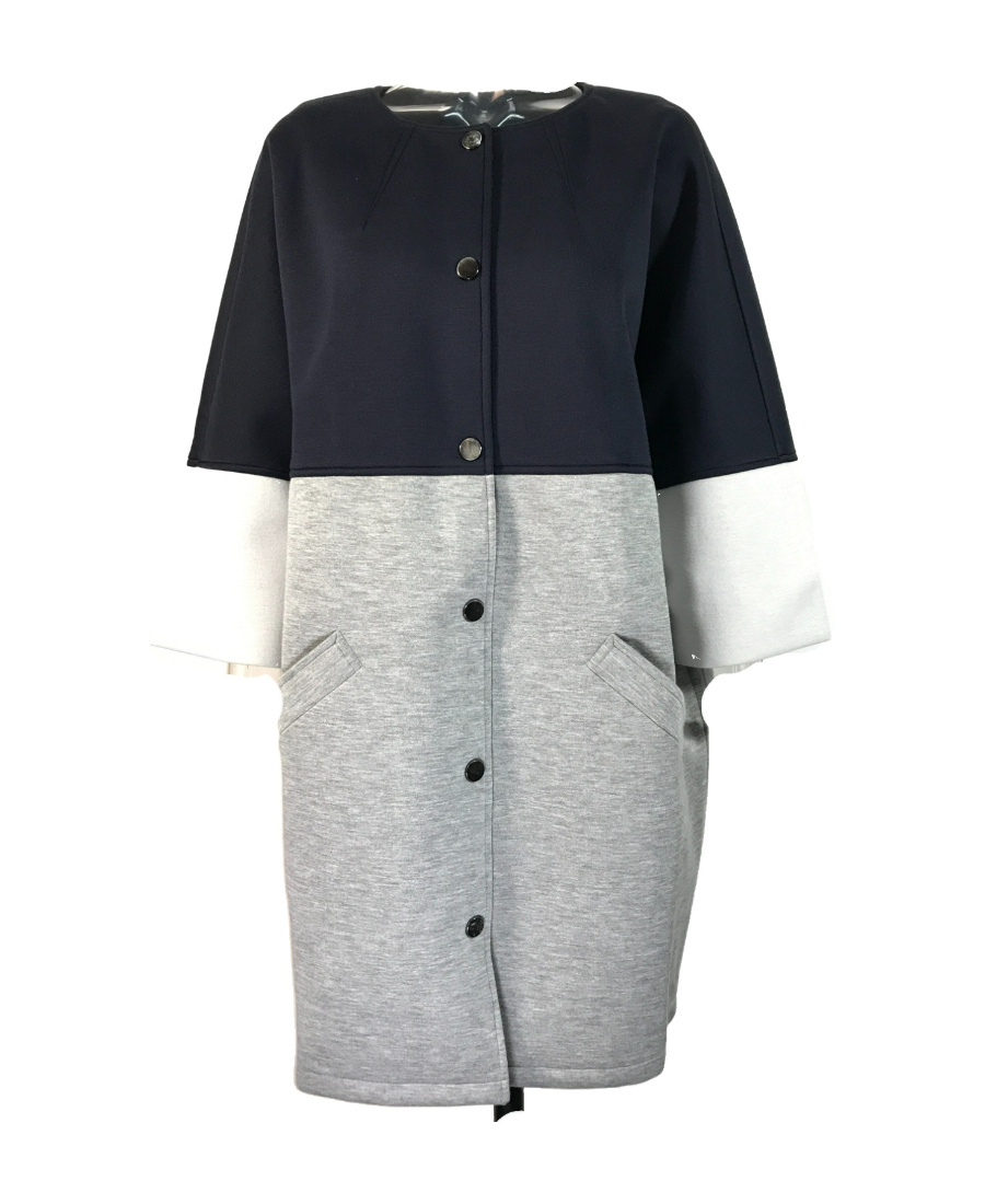 Weekend Max Mara Gnomi Logo Long Coat In Gray