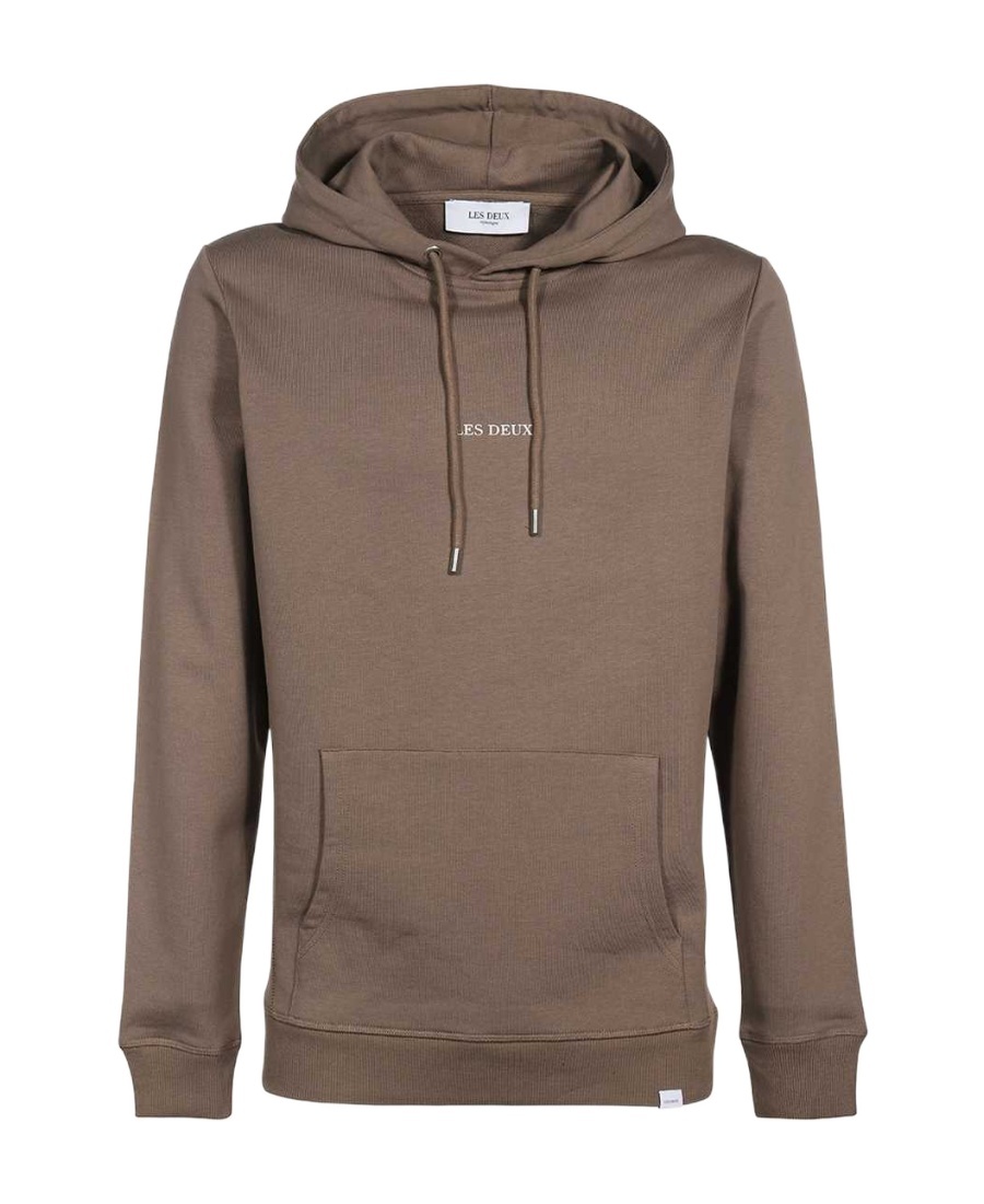 Les Deux Long-sleeved Hooded Sweater In Brown