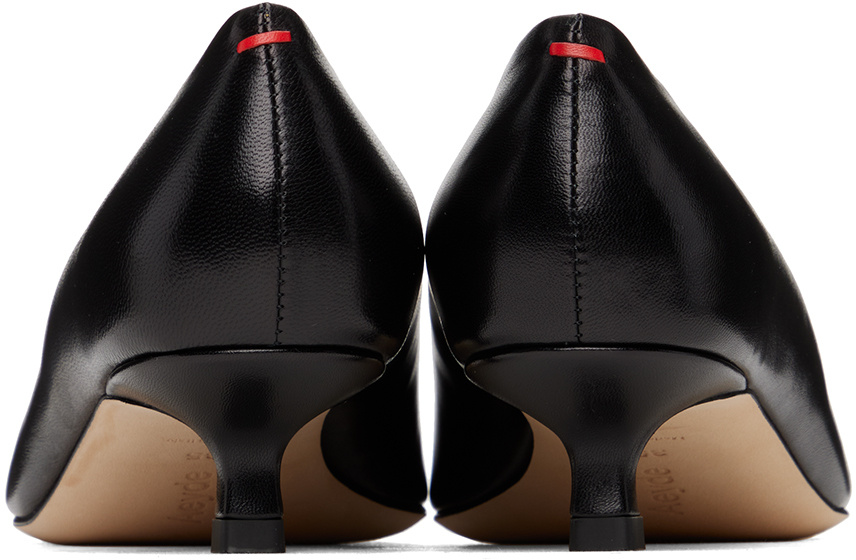 Aeyde Clara Pointed-toe Leather Pumps In Black