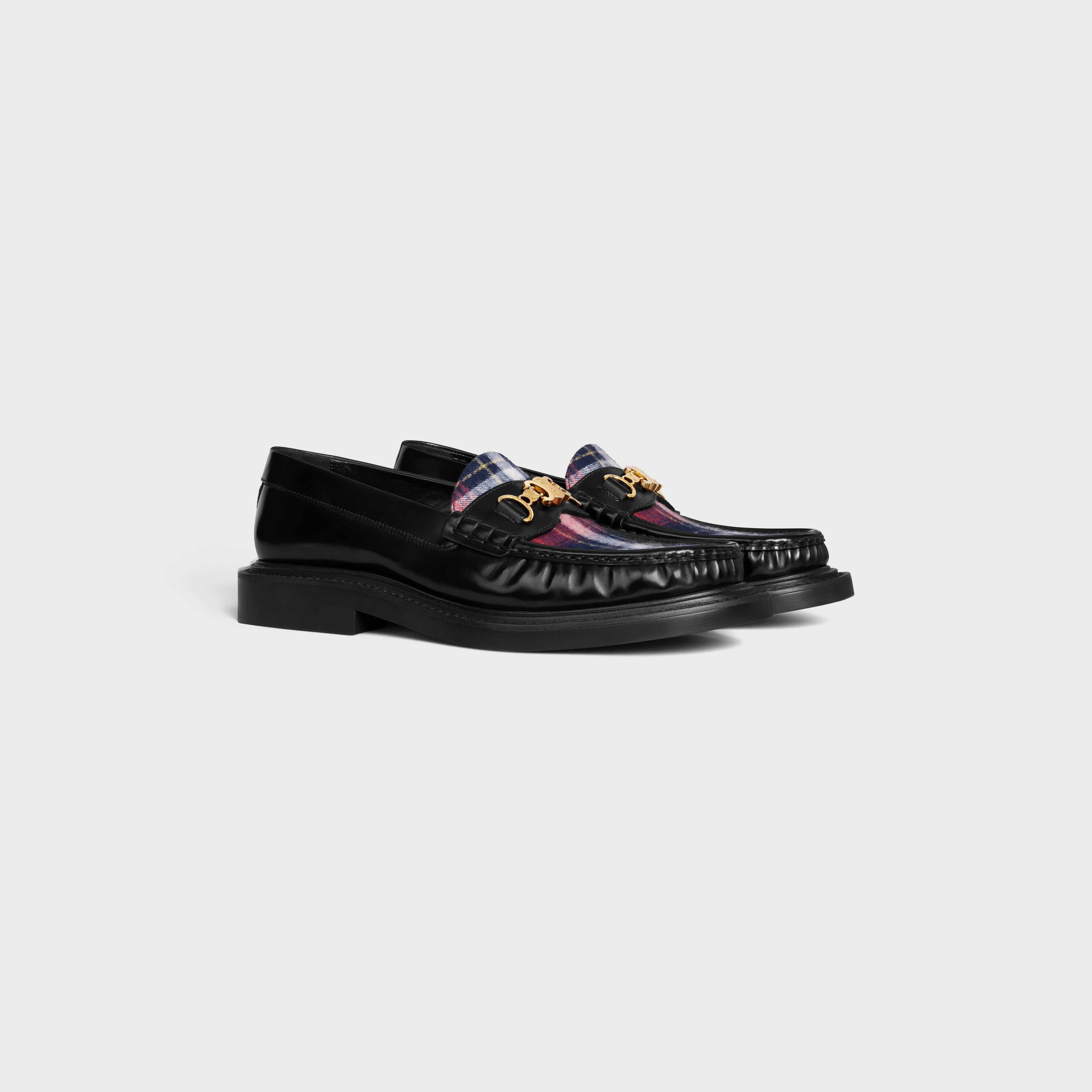 Celine Chain Loafer Shoes In Black