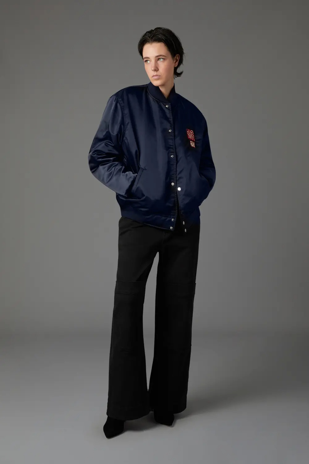 P.a.r.o.s.h Low-rise Wide-leg Jeans In Black