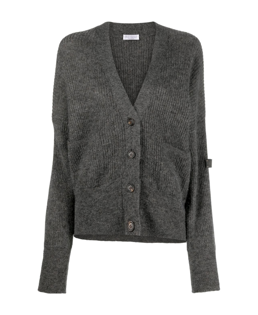 Brunello Cucinelli Button-up Knitted Cardigan In Black