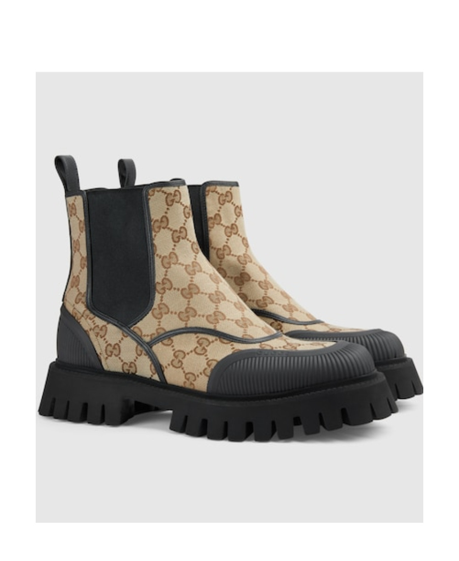 GUCCI GG PANELLED CHELSEA BOOTS