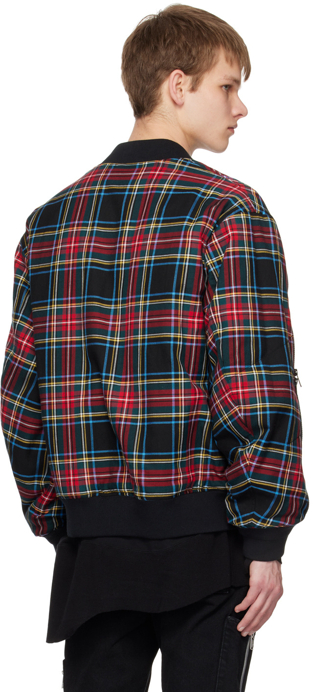 Undercover Plaid Double-sided Casual Jacket In Black