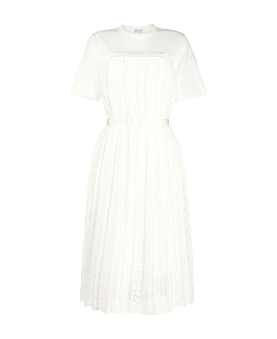 Moncler Logo Short-sleeved Dress In White