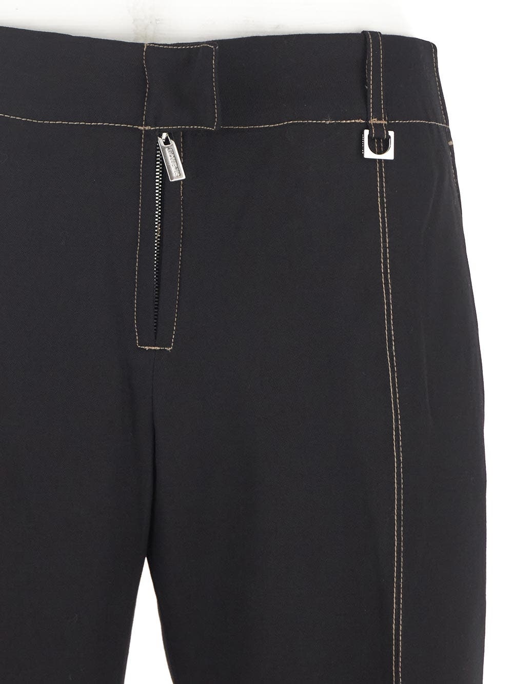 Shop Jacquemus Le Pantalon Areia Cropped Trousers In Black