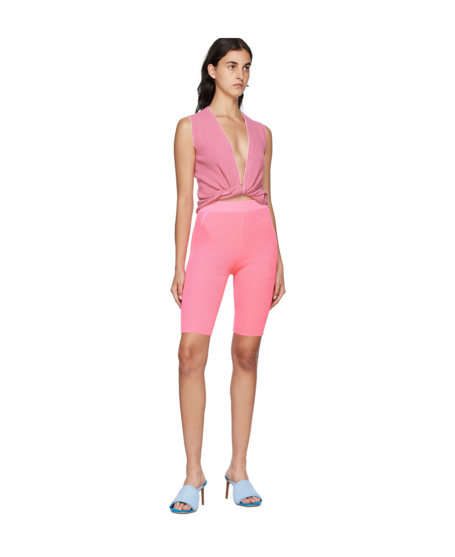 Jacquemus Knot-detail Sleeveless Top In Pink